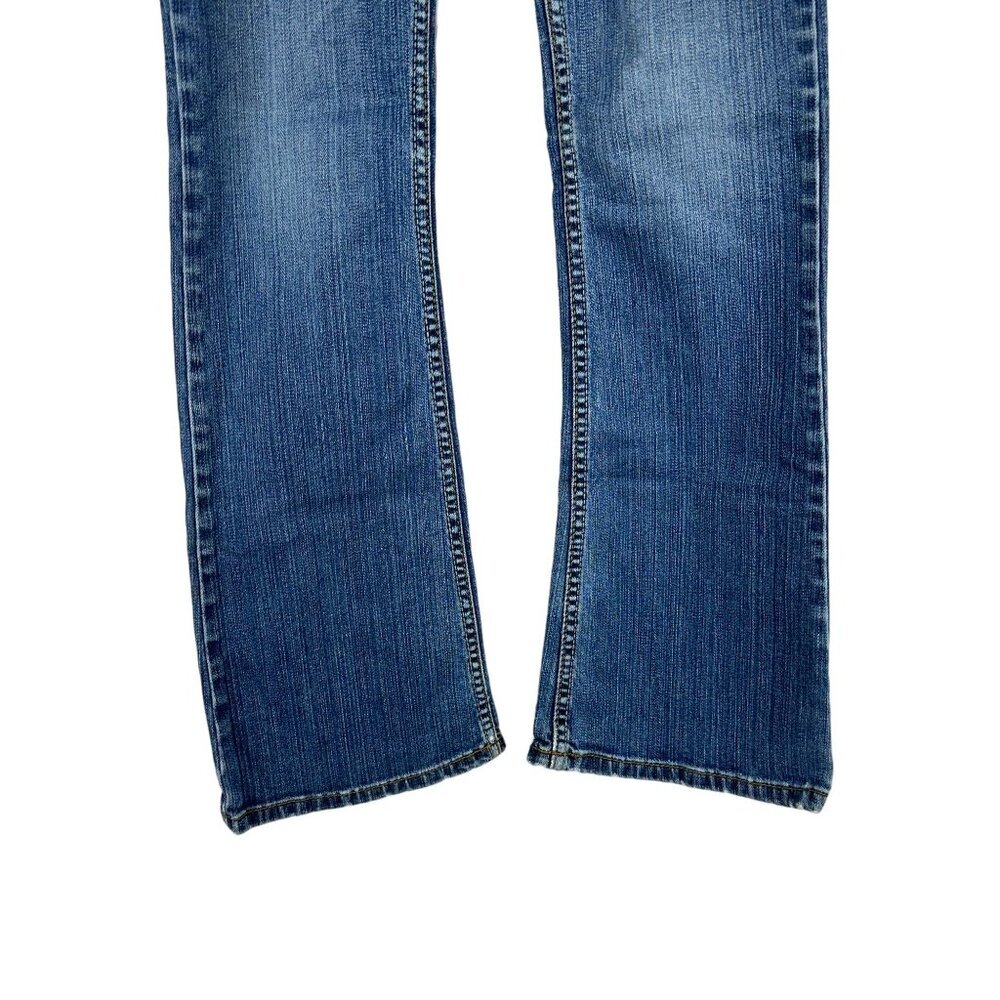 Aeropostale Junior Womens Hailey Flare Denim Jeans Size 1/2 Reg Blue - Picture 2 of 7